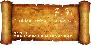 Prettenhoffer Horácia névjegykártya